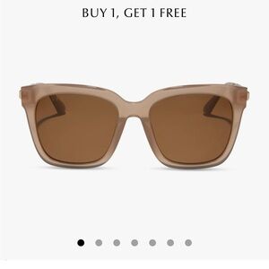 Bella Warm Taupe Brown Polarized sunnies, new and unworn. In case.